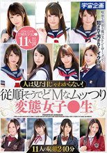 人は見た目じゃわからない！従順そうでどMなムッつり変態女子●生11人の恥態240分