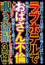 ラブホテルでおばさん不倫こっそり覗き盗撮しちゃいました3時間14組
