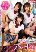 生徒会の痴女J系3人組が学園中の男をヨダレたっぷりな舐めまわしでイジメる小悪魔ハーレムSchool！！