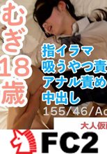 むぎ(18\)155cm46kgのかわいいちっぱい。指イラマされ顔を舐めまわされて吸うやつで責められてビクビクしてしまう一部始終の別画角動画です。